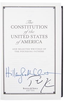 2012 "The Constitution Of The United States of America" Book  Dual Signed by Hillary Clinton and Tim Kaine (JSA)